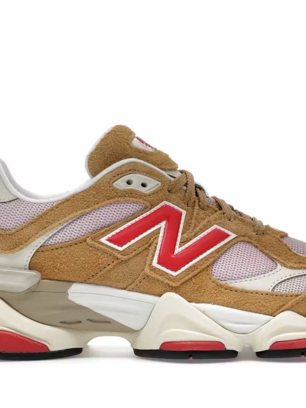 New Balance womens Beige and Pink 9060-Inspired Sneakers - Picture 4 of 4